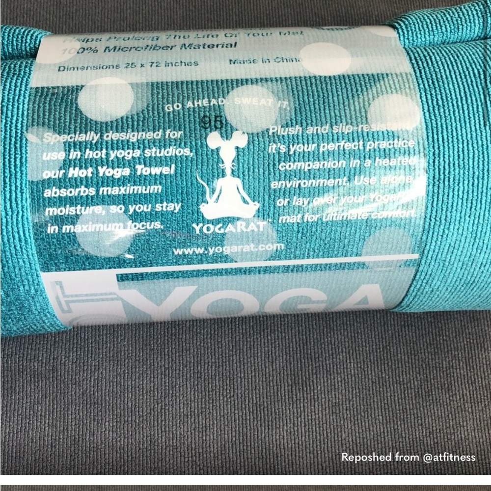YogaRat - Teal Yoga Towel